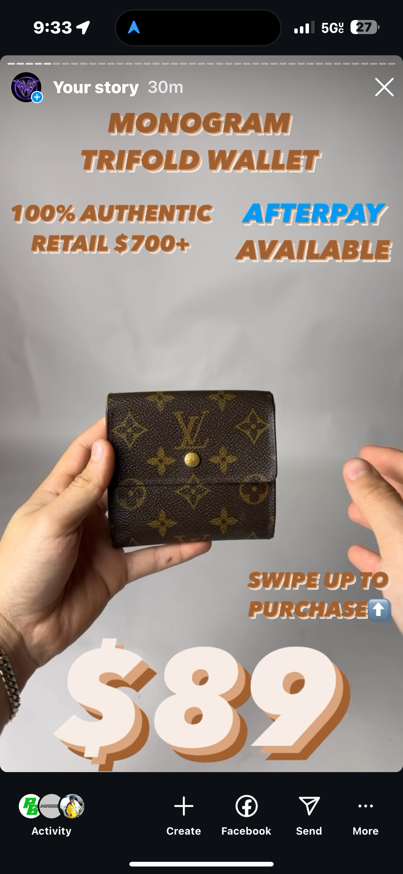 3 LV WALLETS 1 LV HANDBAG BUNDLE