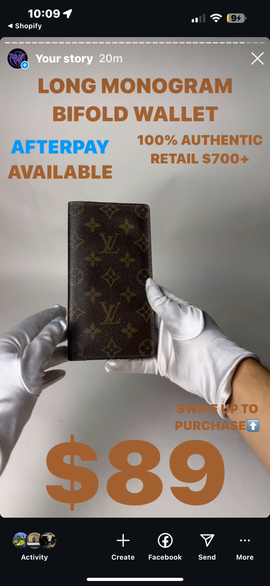 LONG LV MONOGRAM BIFOLD WALLET